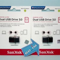 Jual SANDISK OTG 64GB ORIGINAL FLASHDISK SANDISK ULTRA DUAL USB DRIVER 3.0 Murah