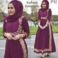 MANILA MAGENTA BALOTELI DRESS INDIA BAJU PESTA HIJABERS MEWAH