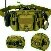 Jual tas pinggang selempang pria tactical army tas waistbag wanita import Murah