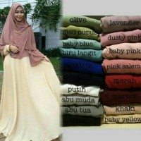 Jual Sale!!!Promo Gamis Murah syar'i/busana muslim wanita - Bubblepop polos Murah