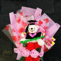 Jual Buket Bunga Boneka Bouquet Doll Flowers Buket Wisuda Graduation Murah
