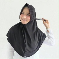 Jual Kerudung instan murah - Jilbab instan - Jilbab jokowi serut hitam Murah