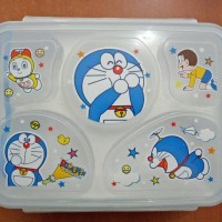 Jual kotak makan anak lunch box 5 sekat 5in1 DORAEMON Murah
