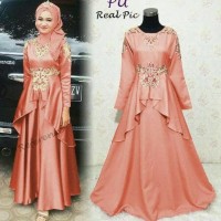 Jual gamis kaftan moris salem maxi dress peplum bordir baloteli Murah