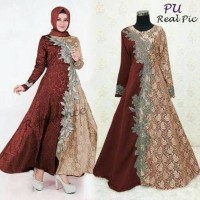 Jual gamis kaftan abaya priska bata baloteli brukat furing bordir Murah