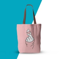 Jual Tote Bag Kanvas Finger Heart Medium Murah