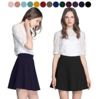 Jual A line skirt Rok mini wanita Korea Rok pesta pendek AllSize Impor Murah