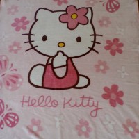 Jual Karpet Bulu Baby uk. 100x140 cm busa 8mm Motif Hello Kitty Murah