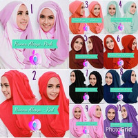Jual Jilbab Pastan Aesya Jersey Mix sifon / Hana Alesya / Alesya Murah