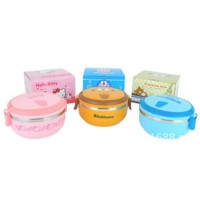 Jual Hot 1 Susun Rantang Bulat Lunch Box Hello Kitty Doraemon Rilakuma Murah