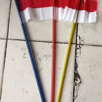Jual Bendera Merah Putih Plastik Dengan TANGKAI Murah