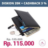 Jual Dompet Kulit Pria - Bogesi Man Wallet Short Purse Bifold Murah