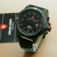 Jual Jam Tangan Pria Original Swiss Army LIMITED Leather 1 Year Guaranted Murah