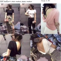 Jual 24002 Low back Blouse Blouse Hitam Puti KODE vc9268 Murah