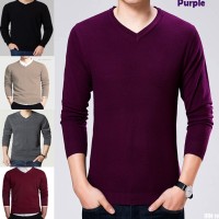 Jual Sweater Rajut Polos/ Sweater V-Neck / Basic / simple Murah