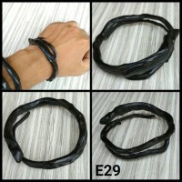 Jual Gelang Akar bahar hitam asli full urat 2cabang e29 Murah