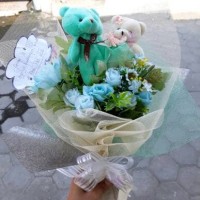 Jual Bouquet Bucket Buket Bunga Boneka Bear Hadiah Kado Ultah HBD Wisuda Murah