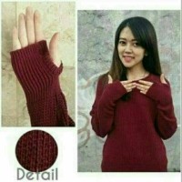 Jual SWEATER RAJUT ROUNDHAND MAROON Murah