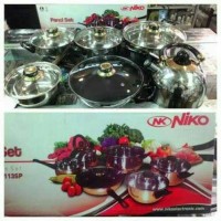 Jual Panci Set Stainless Niko steel 6 pcs Murah