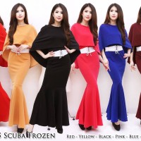 Jual Dress Scuba Frozen 1345 (Minimal 6 warna ) Murah
