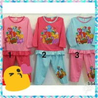 Jual BAJU SETELAN PIYAMA ANAK KARAKTER LITTLE PONY SZ 4-8 Murah