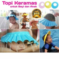 Jual TOPI KERAMAS ANAK DENGAN KANCING - PELINDUNG MATA DAN TELINGA Murah