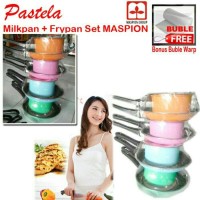 Jual Milkpan + Frypan Pastela / Fry pan set Milk Pan set Maspion 20cm+14cm Murah