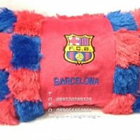 Jual Bantal Kapas Dakron Boneka Bordiran Club Bola Barcelona Terbaru Murah