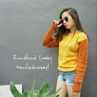 Jual L6959 Roundhand Sweater Combinasi KODE PL6959 Murah