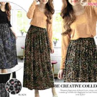Jual MAXI WANITA CEWEK - MAXY NEW LEOPARD HITAM - SPANDEK MURAH BAGUS Murah
