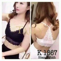 Jual Bra Kemben 1867 Renda Brukat V Neck Bralette Tanktop Murah