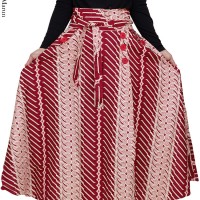 Jual Rok Muslim Katun Batik / Rok Panjang Model Umbrella Payung Murah