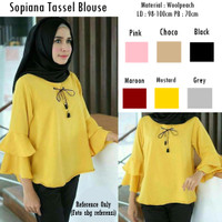 Jual Baju Muslim Sopiana Tassel Blouse Cantik Murah Mumer Gaul Modif Murah