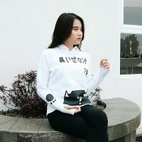 Jual sweater wanita roundhand cat sweater murah Murah