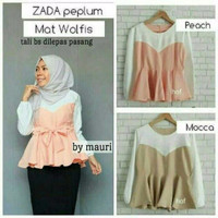 Jual ZADA PEPLUM WOLFIS : BAJU ATASAN WANITA TOP BLOUSE BLUS MURAH TERBARU Murah
