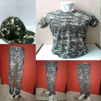 Jual seragam army celana+topi+oblong Diskon Murah