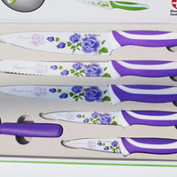 Jual Pisau Keramik Set/ Ceramic Knife Set 6in1/ isi 6 anti bacteria + Box Murah