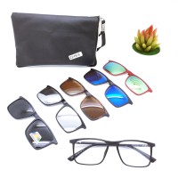 Jual Kacamata / Sunglass Pria Rayban clip-on 5 lensa SR-2249 Super Murah