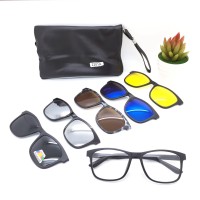 Jual Kacamata / Sunglass Pria Rayban clip-on 5 lensa SR-2201 Super Murah