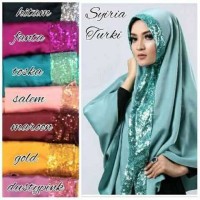 Jual Syiria Turki Sequin / Khimar Turki Sequin / hijab / jil Limited Murah