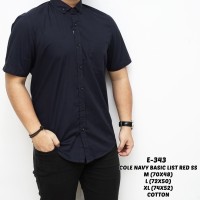 BAJU KEMEJA CASUAL PRIA COWO LAKI COLE NAVY BASIC LIST RED