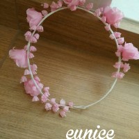 Jual Flower crown medium mawar pink Murah