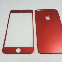 Jual Iphone 6 / 6S (2 in 1) Premium 3D Glass RED with camera protector RE Murah
