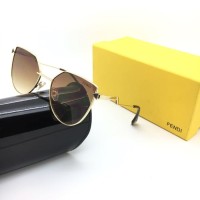 Jual KACAMATA WANITA/ CEWE FENDI AFRONT HARHA COKLAT BOX FASHION Murah
