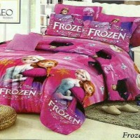Jual set bed cover karakter frozen Murah