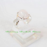 Jual Cincin Kecubung Amethyst Import Perak lapis emas putih Murah