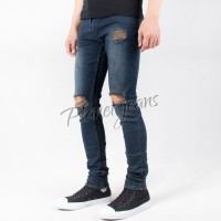 Jual celana jeans pria sobek / robek lutut model skinny untuk cowok c-45 Murah