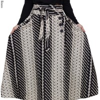 Jual Rok Payung Panjang Bahan Katun Batik / Bawahan Rok Muslim Umbrella Murah