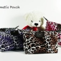 Jual (Leopard) Pouch Tas Kosmetik Bag Make Up Body Lotion Aksesoris, Murah