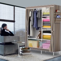 Jual Lemari Lipat/ Lemari Portabel Multifunction Wardrobe with cover Rak Murah
